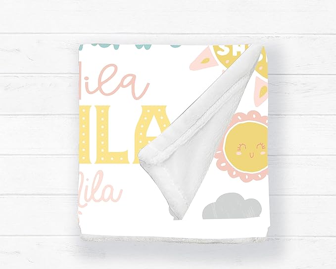 Personalized You are my Sunshine Baby Blanket