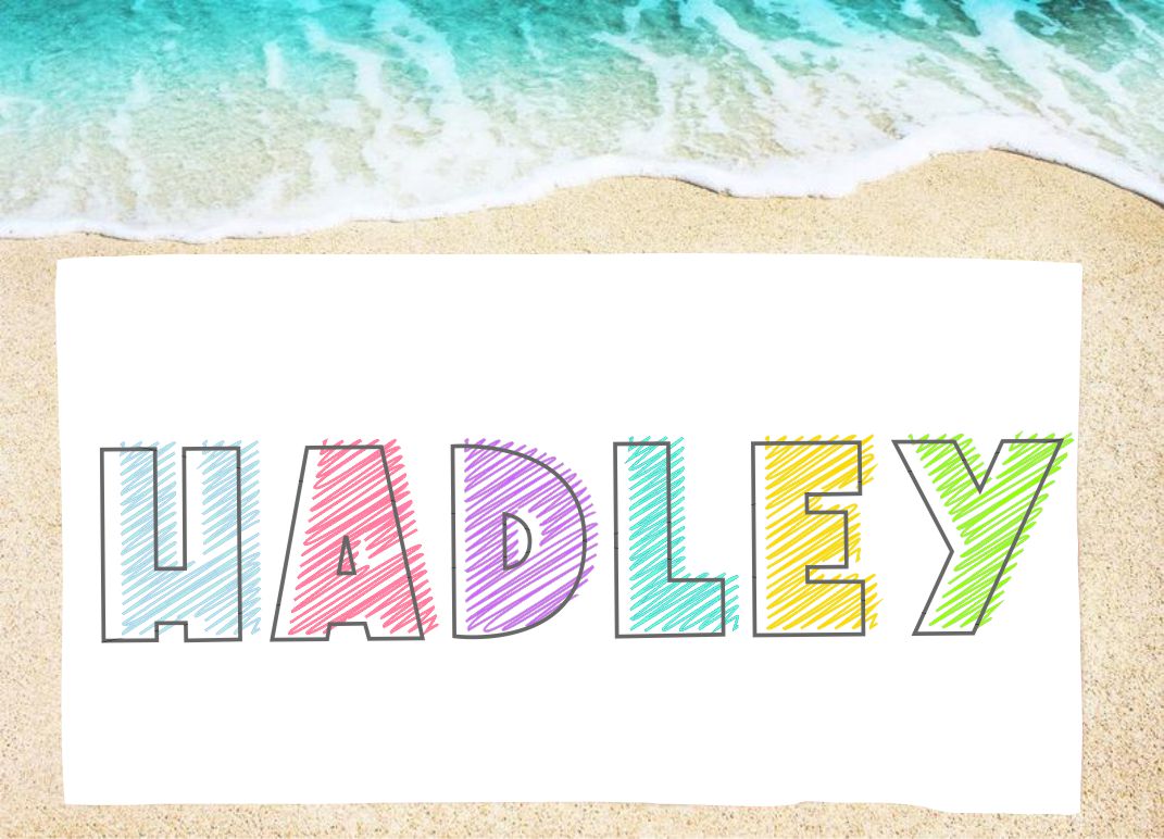 Personalized Sketch Name Beach Towel