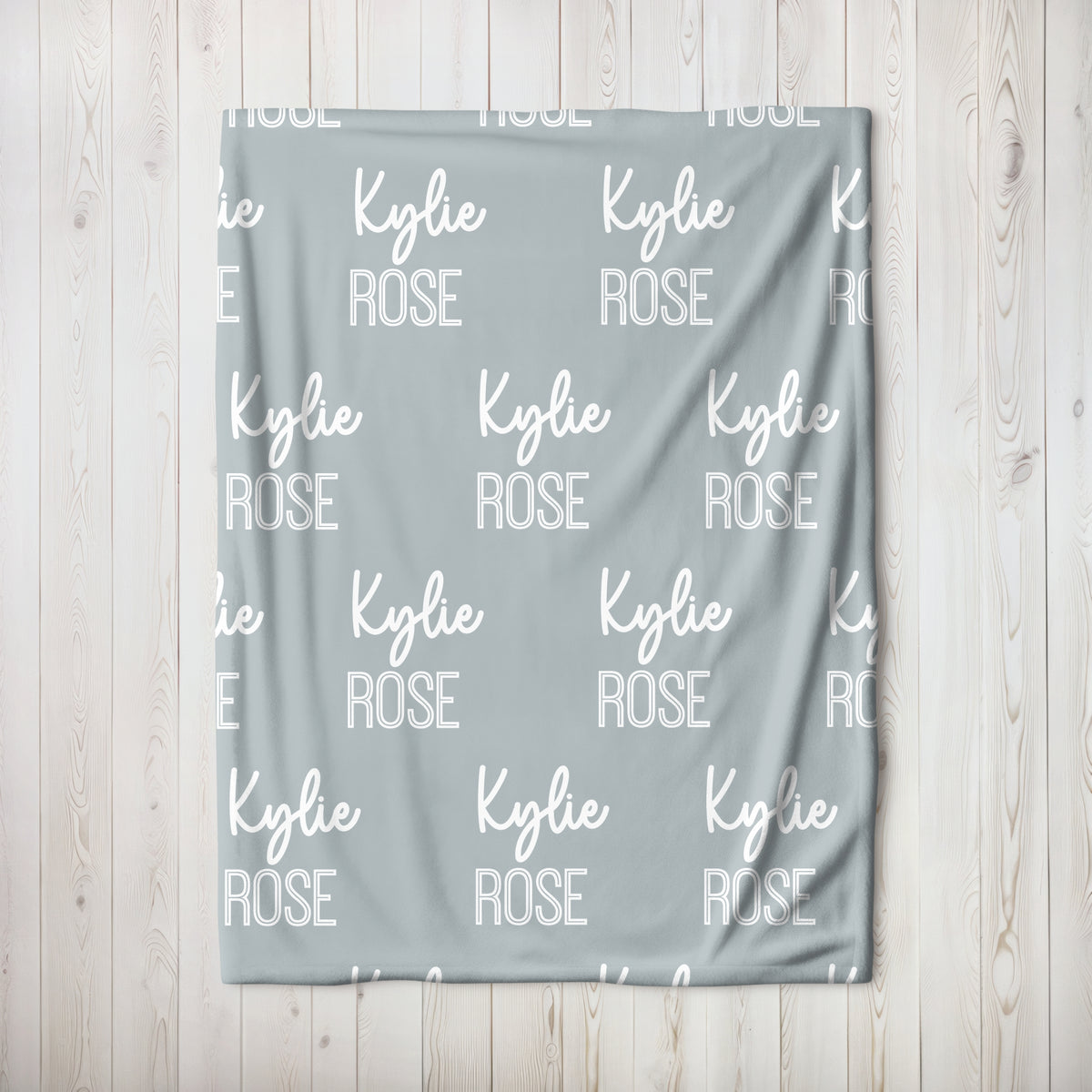 Personalized Alpine Repeating Name Baby Blanket