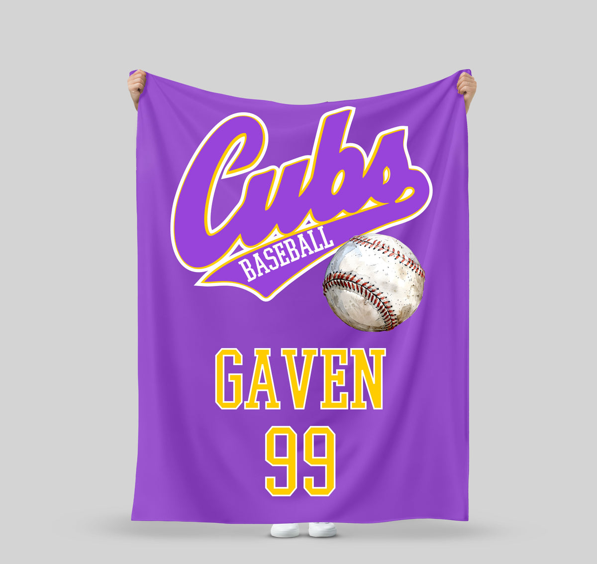 Custom Personalized Name & Number Plush Fleece Blanket 60"x 80"