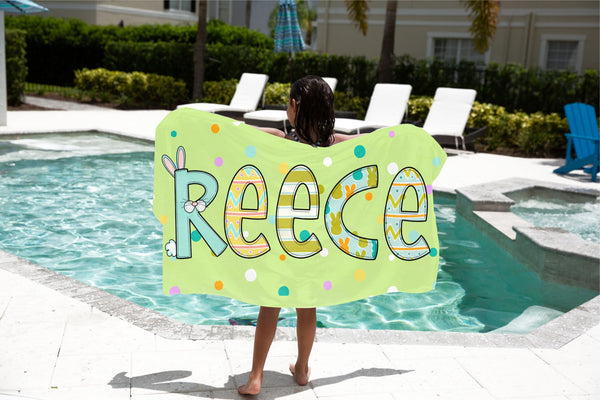 Personalized Easter Beach Towel