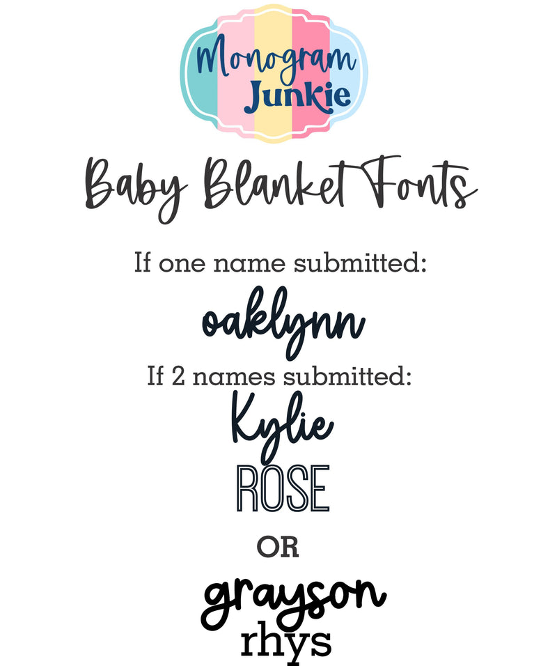 Personalized Storm Grey Repeating Name Baby Blanket – MonogramJunkie