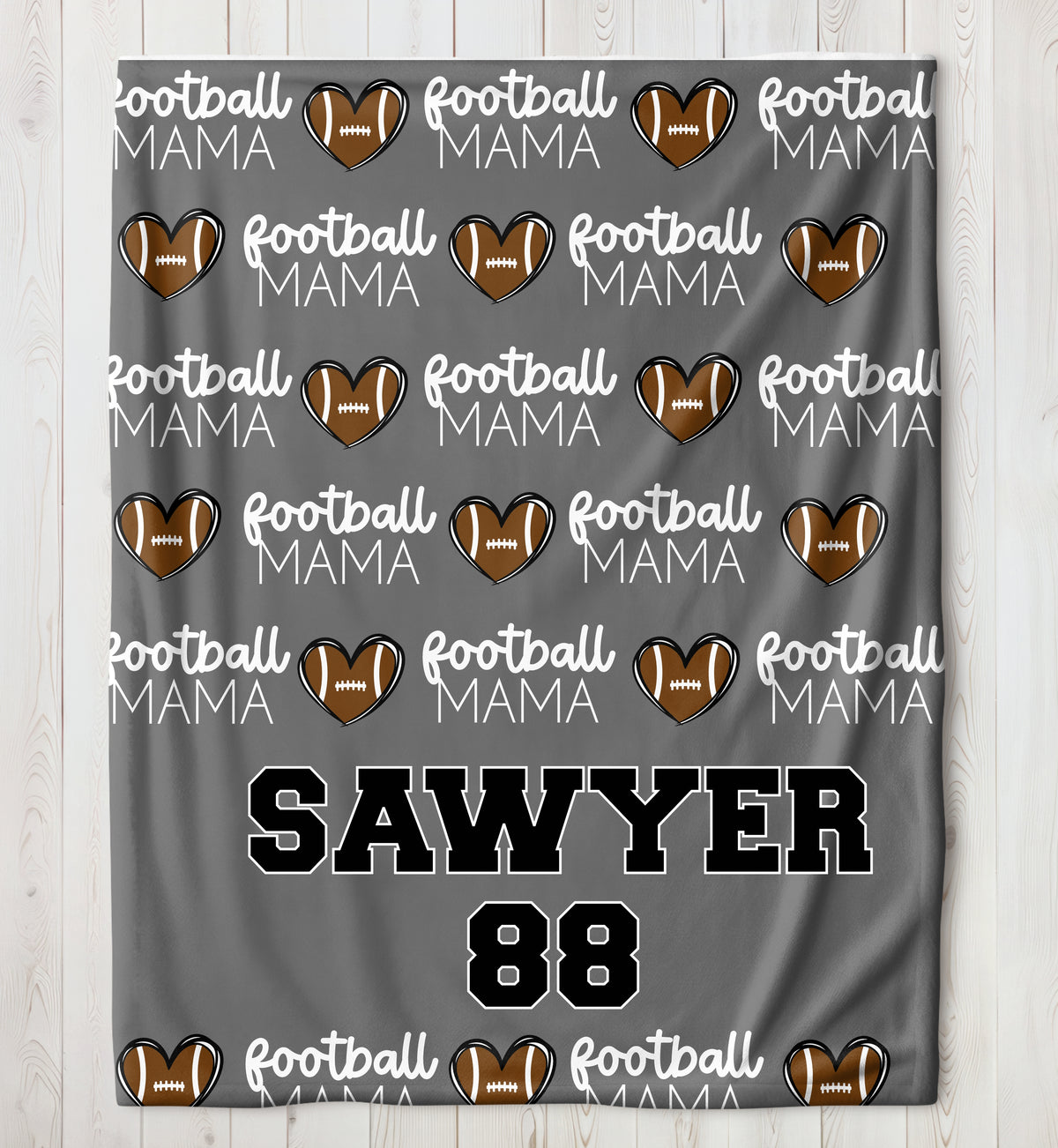 Personalized Football Mama Blanket