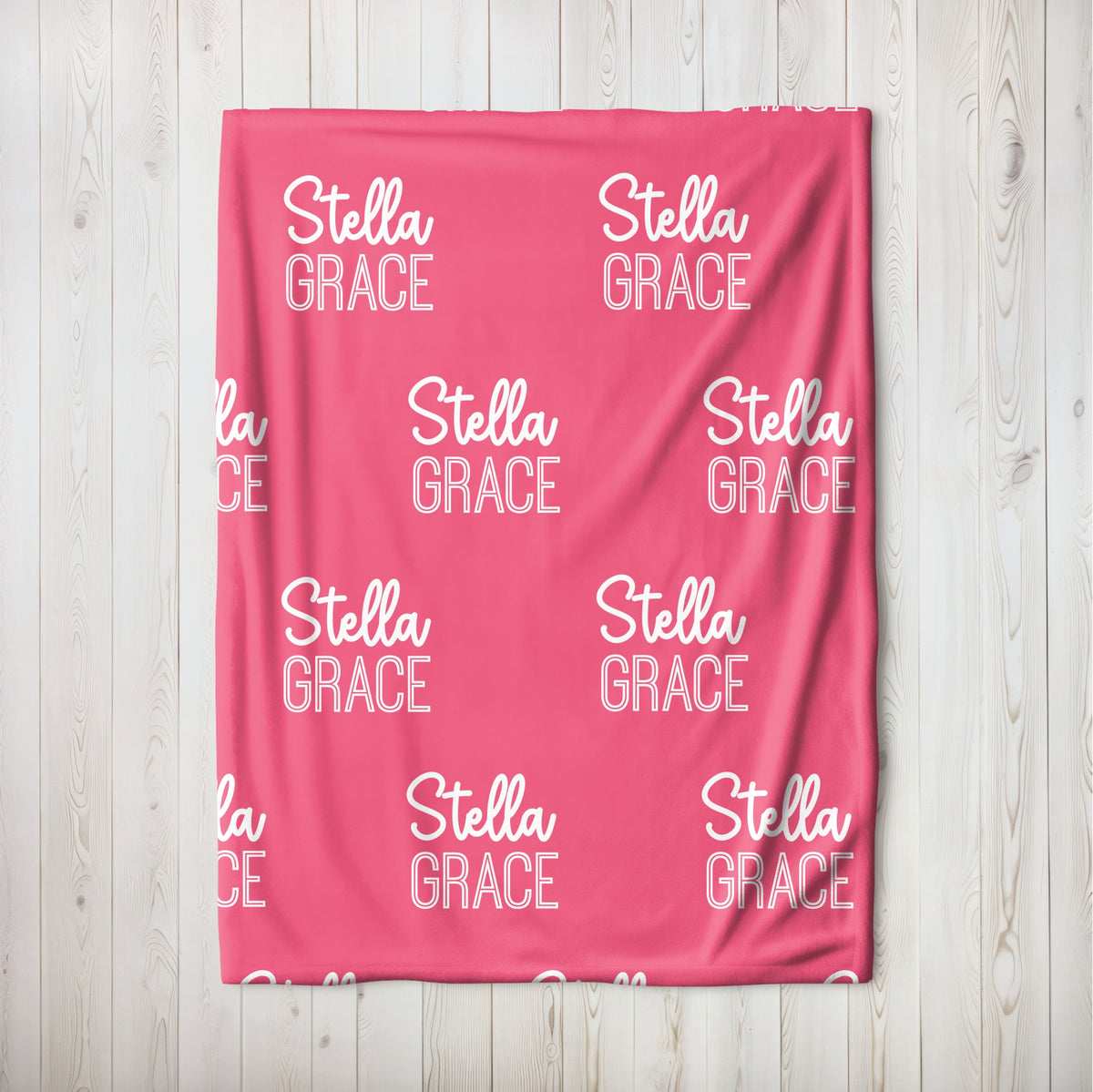 Personalized Fruit Punch Repeating Name Baby Blanket
