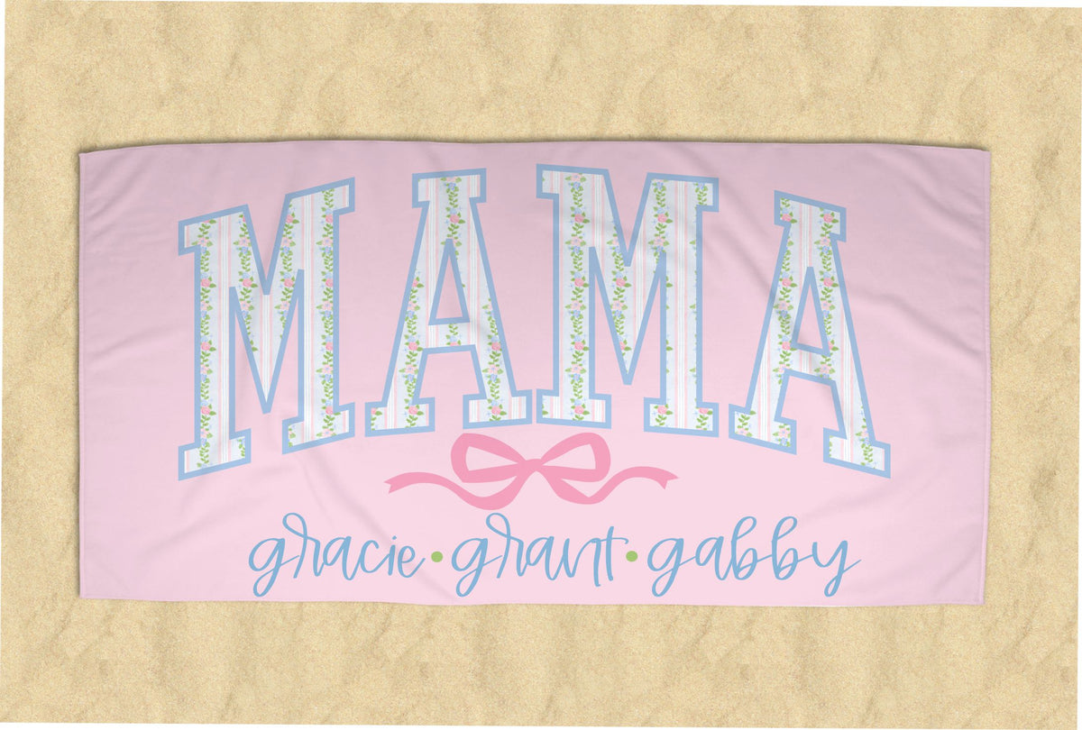 Personalized Mama/Nana/Gigi Beach Towel