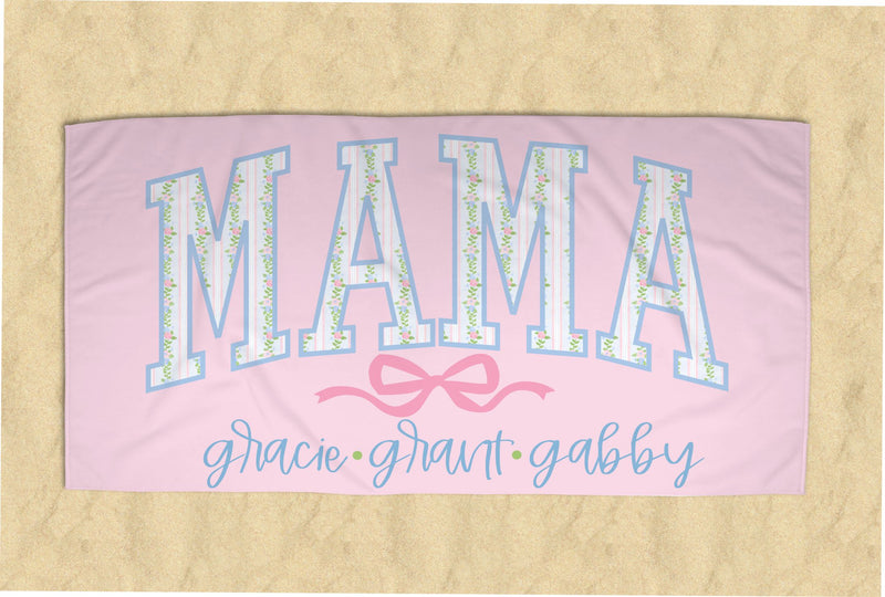 Personalized Mama/Nana/Gigi Beach Towel