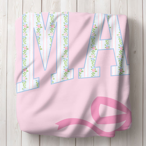 Personalized Pink Mama/Grandma/Mimi Blanket 50x60 (Copy)
