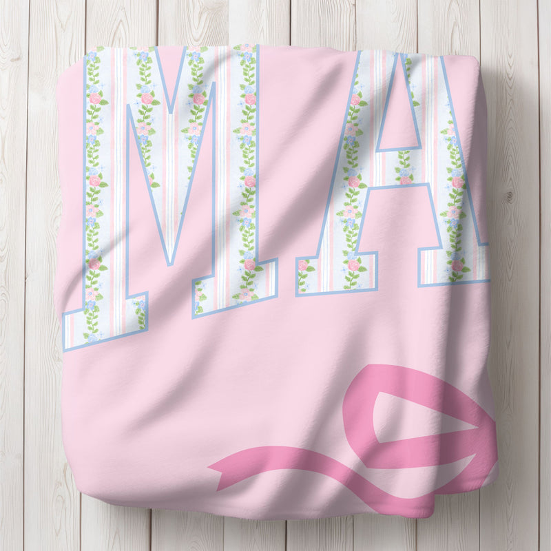 Personalized Pink Mama/Grandma/Mimi Blanket 50x60 (Copy)