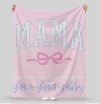 Personalized Pink Mama/Grandma/Mimi Blanket 50x60 (Copy)