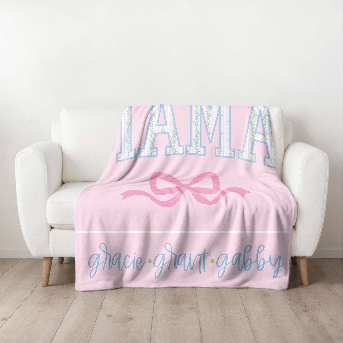 Personalized Pink Mama/Grandma/Mimi Blanket 50x60 (Copy)
