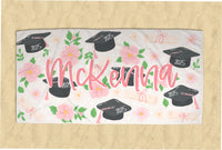 Personalized Senior/ Graduation Floral Beach Towel