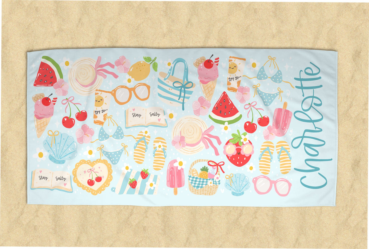 Personalized Stay Salty Beach Towel