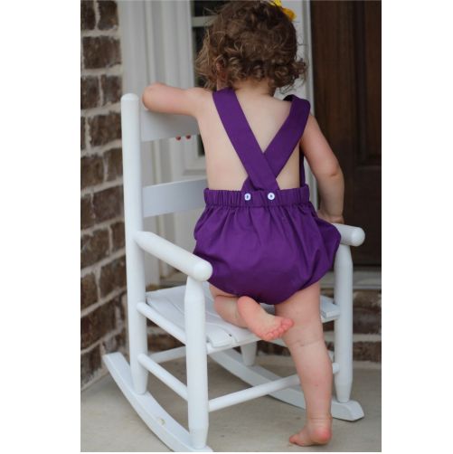 Purple and Gold Tiger Bubble Romper