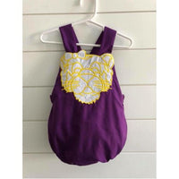 Purple and Gold Tiger Bubble Romper