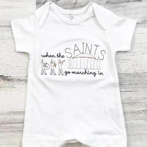 When the Saints Go Marching In Romper