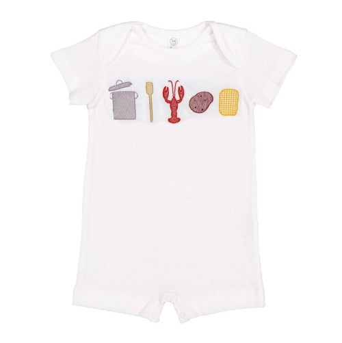 Vintage Stitch Crawfish Boil Items Romper