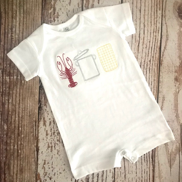 Vintage Stitch Crawfish Boil Romper
