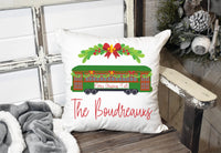Personalized Nola Christmas Throw Pillow