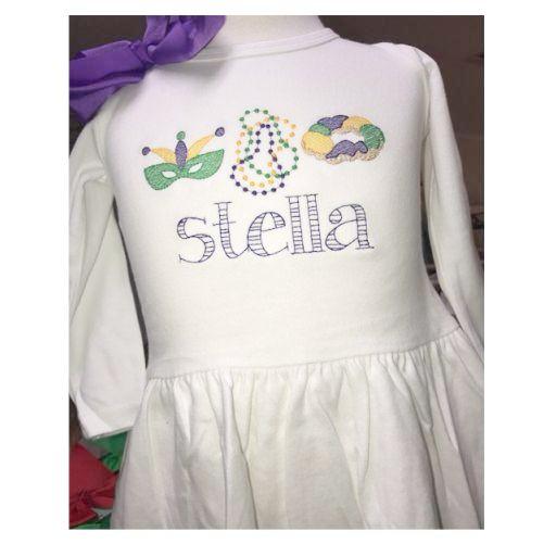 Personalized Mardi Gras Dress