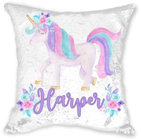 Personalized Unicorn Sequin Pillowcase