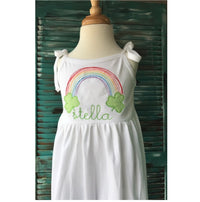 Personalized Rainbow Shamrock St. Patrick's Day Dress