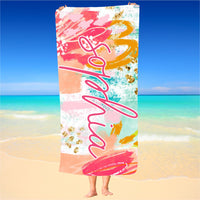 Personalized Abstract Multicolor Beach Towel